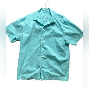 Tommy Bahama light blue/aqua button up short sleeve shirt